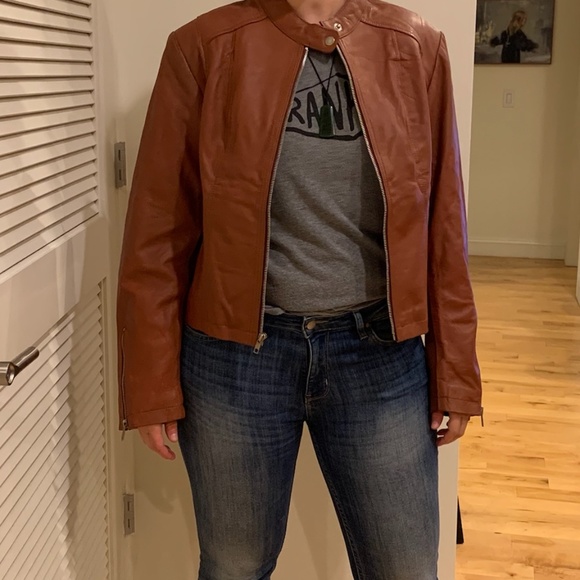 Slim Fit Leather Jacket - Picture 9 of 9